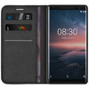 Leather Wallet Case & Card Holder Pouch for Nokia 8 Sirocco - Black